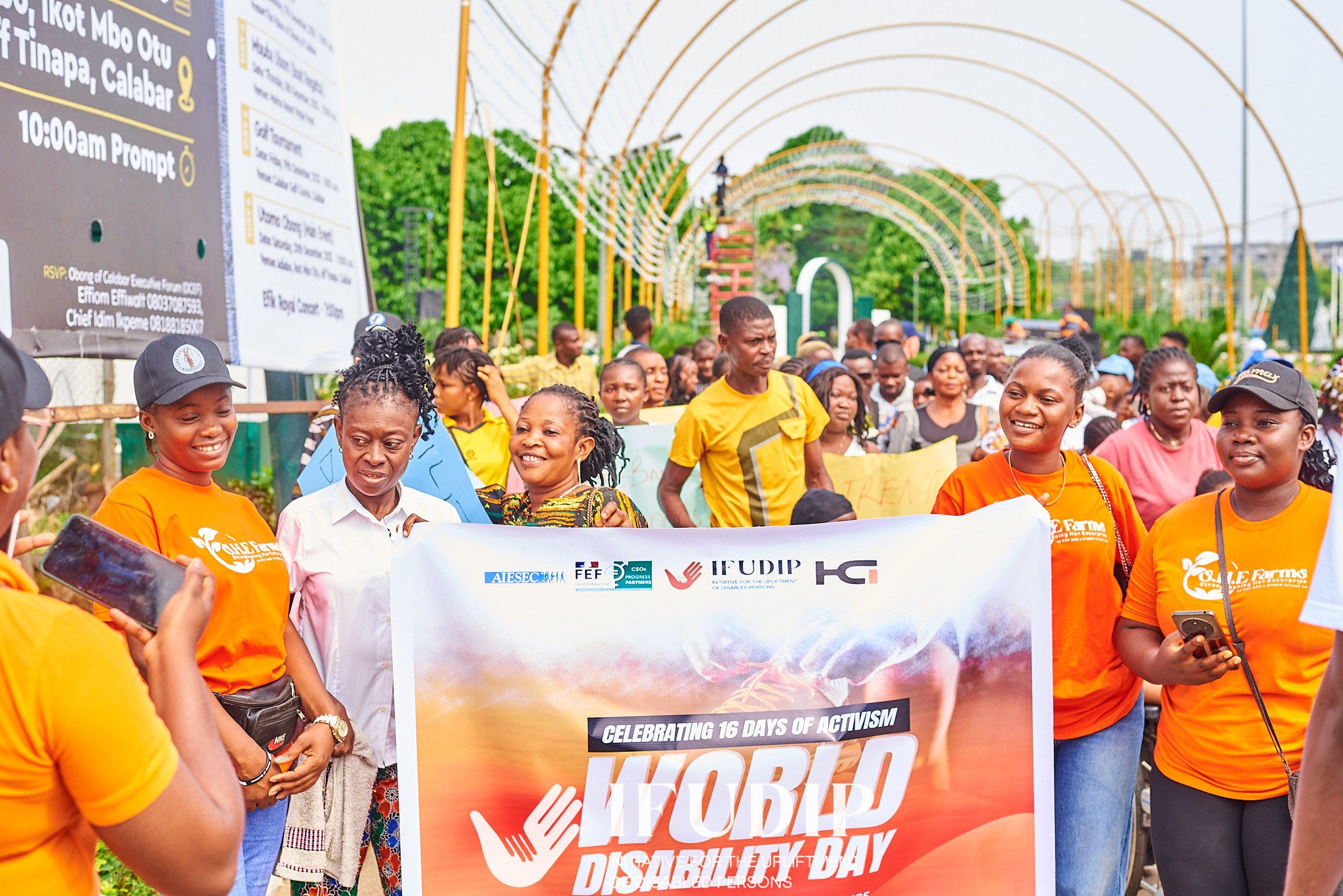 IFUDIP disability awareness march and campaign banner